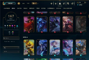 Esmeralda 4 com TODOS os Champs e 167 Skins ( MAIN ADC ) - League of Legends LOL