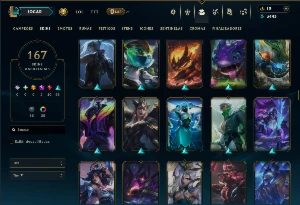 Esmeralda 4 com TODOS os Champs e 167 Skins ( MAIN ADC ) - League of Legends LOL