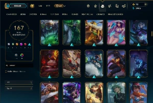 Esmeralda 4 com TODOS os Champs e 167 Skins ( MAIN ADC ) - League of Legends LOL