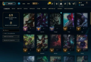 Conta Diamante 1 com 45 Champs e 9 Skins - League of Legends LOL