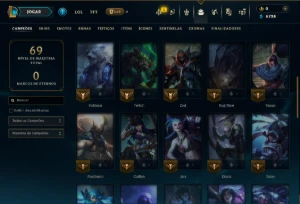 Conta Diamante 1 com 45 Champs e 9 Skins - League of Legends LOL