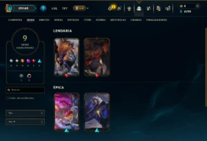 Conta Diamante 1 com 45 Champs e 9 Skins - League of Legends LOL