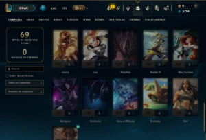 Conta Diamante 1 com 45 Champs e 9 Skins - League of Legends LOL