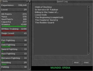 ACC COM 5 CHARS - 80 REAIS - Tibia