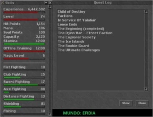 ACC COM 5 CHARS - 80 REAIS - Tibia