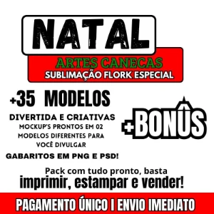 Canecas Flork - Especial Natal +35 Artes Sublimação - Others