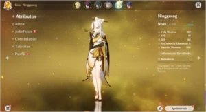 Genshin Impact - AR7 - Harpa Celestial 5* - Extras na Desc.