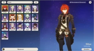 DILUC + KLEE + 2X ARMA 5* (TÚMULO LOBO + ORAÇÃO) +12.8K GEMA - Genshin Impact