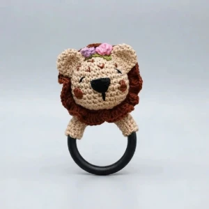 Chocalho Leãozinho Amigurumi - Artesanato e Personalizados