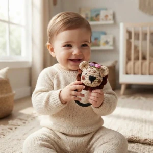 Chocalho Leãozinho Amigurumi - Artesanato e Personalizados