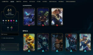 [Entrega Automática] Lol Ouro, 61 Skins, ultimate, mitica... - League of Legends