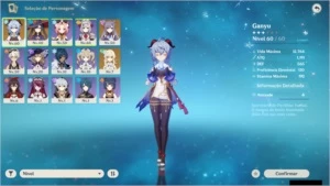 GENSHIN IMPACT CONTA COM GANYU + KEQING E MONA - AR 34