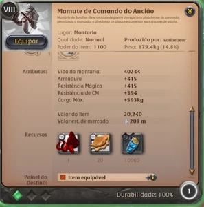 albion online MAMUTE DE COMANDO