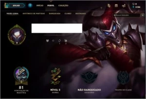 Conta nivel 30 limpa, nunca jogado ranqueada - League of Legends LOL
