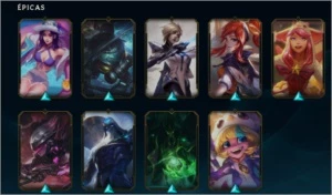 Conta lvl77 com muitas skins boas Prata 2 - League of Legends LOL