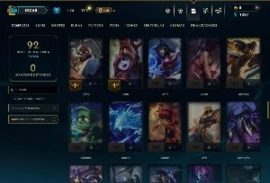 Ouro 4 com 90 Champs e 13 Skins - League of Legends LOL