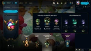 Conta ouro 1 com 84 champs +56 skins + 6Cromas - League of Legends LOL