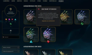 Conta Fa Handleveled Ex Diamante 2 Com Icones Raros De 2012 - League of Legends LOL