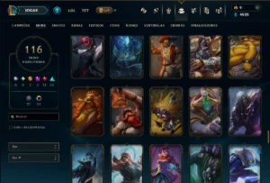 Unranked com 110 Champs e 116 Skins ( JG / ADC / TOP ) - League of Legends LOL