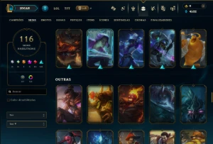 Unranked com 110 Champs e 116 Skins ( JG / ADC / TOP ) - League of Legends LOL