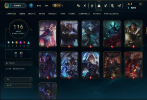 Unranked com 110 Champs e 116 Skins ( JG / ADC / TOP ) - League of Legends LOL