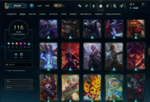Unranked com 110 Champs e 116 Skins ( JG / ADC / TOP ) - League of Legends LOL