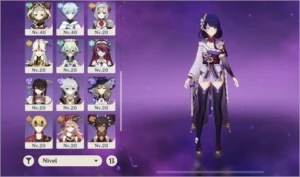 Ar50. Raiden + cortadora, Yoimiya e kokomi, Mona e Diluc - Genshin Impact