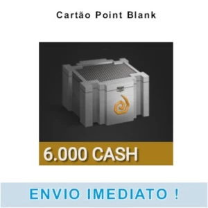 Cartão Point Blank - 6.000 Cash - Pronta Entrega PB