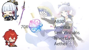 AR30 - Ayaka + BIS + Diluc + 70 T I R O S!!!!! - Genshin Impact