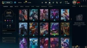conta league of legends diamante 4 342 skins LOL