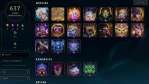 Conta league of legends (BR) lvl 482, dima I, 727 skins LOL