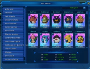 Conta End Game 2 RANK U La Omega - Digimon Masters Online DMO