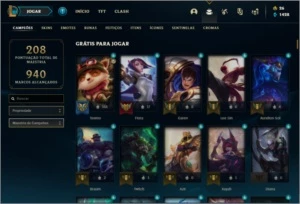 conta - 50 skins, 70% dos campeoes, tft e soloduo prata1/2 - League of Legends LOL