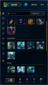 conta - 50 skins, 70% dos campeoes, tft e soloduo prata1/2 - League of Legends LOL