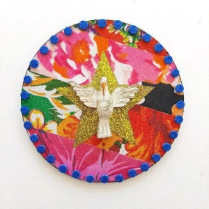 Quadrinho de Chita "Divino Espírito Santo" - Artesanato e Personalizados