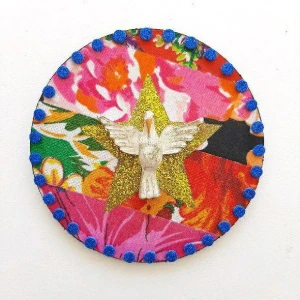 Quadrinho de Chita "Divino Espírito Santo" - Artesanato e Personalizados