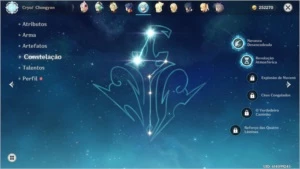 Conta Genshin Impact com 4 cinco estrelas