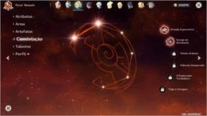 Conta Genshin Impact com 4 cinco estrelas