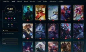 CONTA LOL 248 SKINS, LEVEL 751, GOLD IV - League of Legends