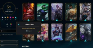 Conta Rara Kayle juíza + 3 vitoriosas e icone mais raro - League of Legends LOL