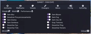 COUNTER-STRIKE MENU D3D COMPLETO SUNSETCHEATS - Counter Strike CS