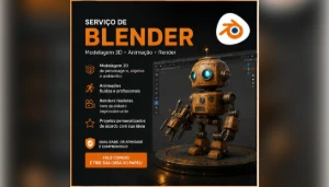 Crio seus modelos no blender