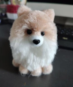 Miniatura Spitz - Amigurumi de Crochê com Feltragem - Artesanato e Personalizados