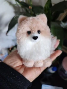 Miniatura Spitz - Amigurumi de Crochê com Feltragem - Artesanato e Personalizados