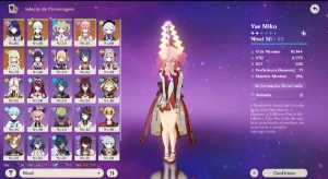 Conta Genshin Impact: Raiden,Yae Miko,Ayaka e Qiqi