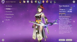Conta Genshin Impact: Raiden,Yae Miko,Ayaka e Qiqi