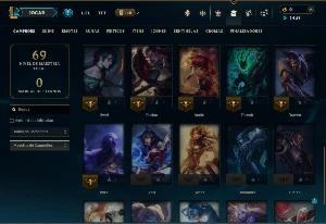 Unranked com 35 Champs e 8 Skins - League of Legends LOL