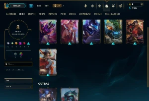 Unranked com 35 Champs e 8 Skins - League of Legends LOL