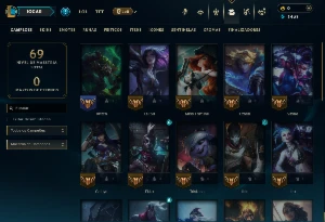 Unranked com 35 Champs e 8 Skins - League of Legends LOL
