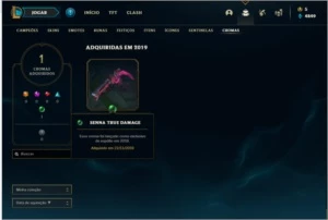 Conta Unranked com 26 Skins e 46 Champs - League of Legends LOL